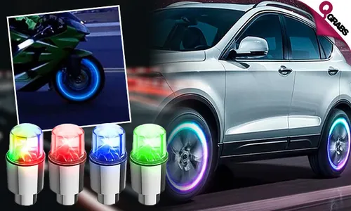 4 LED Tyre Lights for Bikes, Cars, & More!